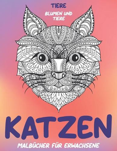 Malbücher für Erwachsene - Blumen und Tiere - Tiere - Katzen