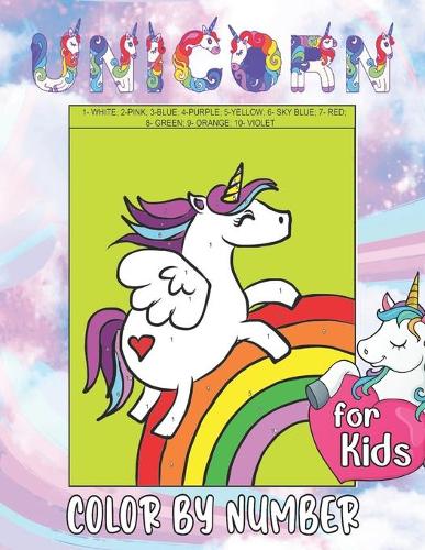 Unicorn Color by Numbers for Kids