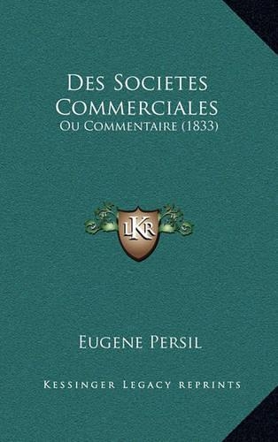 Des Societes Commerciales