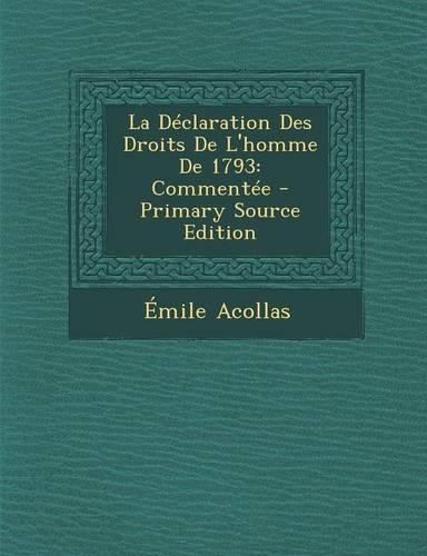 La Declaration Des Droits de L'Homme de 1793
