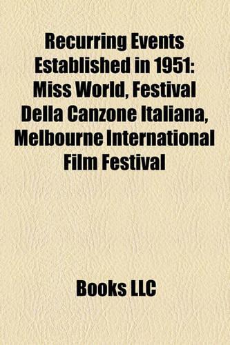 Recurring Events Established in 1951