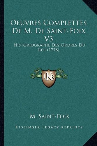 Oeuvres Complettes De M. De Saint-Foix V3