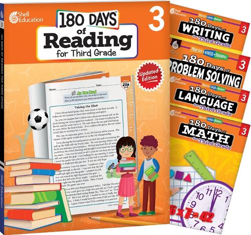 180 Days™: Reading, Math, Problem Solving, Writing, & Language for Grade 3: 5-Book Set