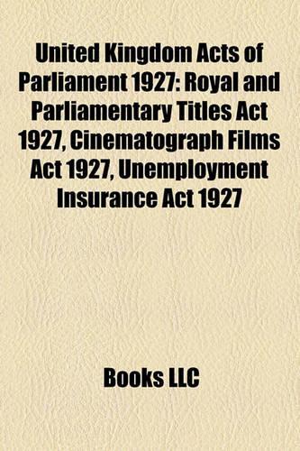 United Kingdom Acts of Parliament 1927