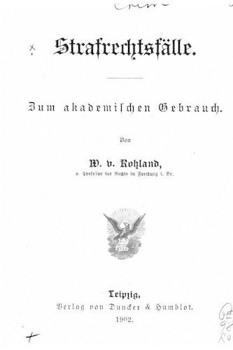 Strafrechtsfälle zum akademischen gebrauch