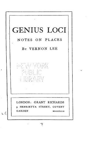 Genius Loci, Notes on Places: (English)
