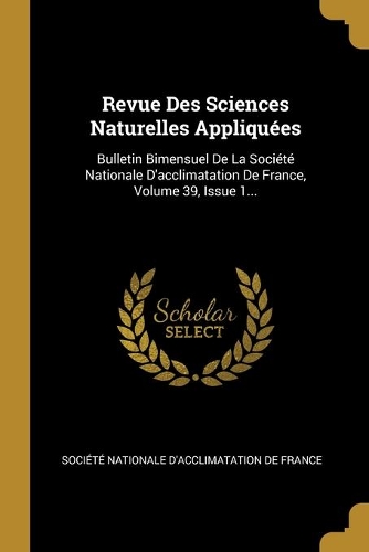 Revue Des Sciences Naturelles Appliquées