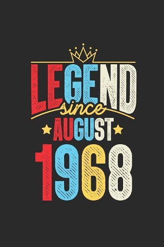 Legend Since August 1968: Graph Ruled Notebook - Journal 51st Birthday for Woman and Men
