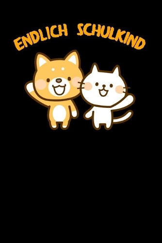 Endlich Schulkind: A5 Notizbuch Dot Grid / Punktraster 120 Seiten für Hausaufgaben, Malen und Notieren.