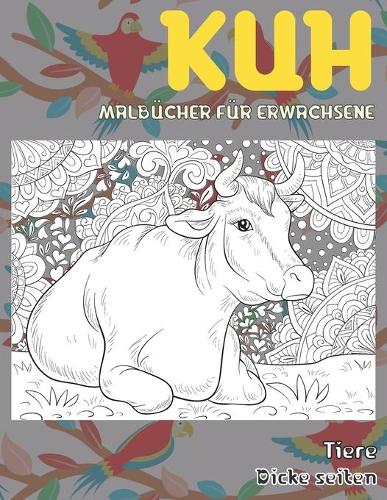 Malbücher für Erwachsene - Dicke Seiten - Tiere - Kuh