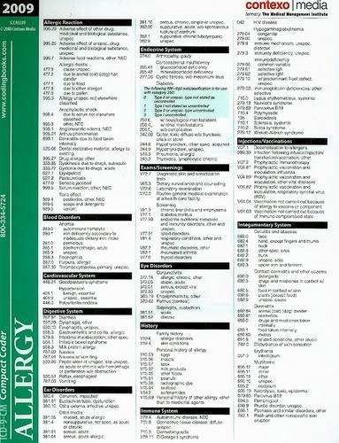 ICD-9-CM Compact Coder: Allergy