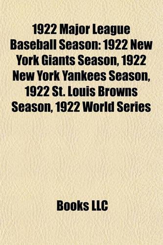 1922 Major League Baseball Season