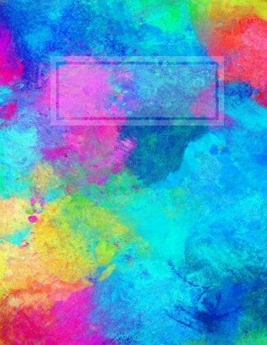 Rainbow Paint Effect Quad Ruled Graph Paper Composition Book 200 pages / 100 sheets 8.5 x 11 inches