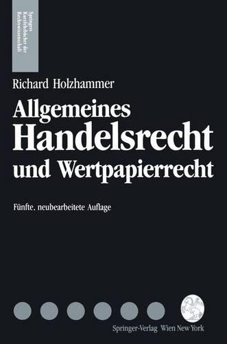 Allgemeines Handelsrecht Und Wertpapierrecht