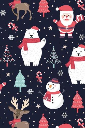 Merry Christmas Cute Reindeer Snowmen Santa Trees Candy Canes Snowflakes Notebook: Celebrating the holiday spirit while being organized!