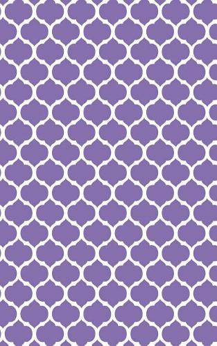 Moroccan Trellis - Deluge Purple 101 - Lined Notebook With Margins 5x8: 101 Pages, 5 x 8, College Ruled, Journal, Soft Cover
