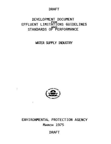 Draft Development Document for Effluent Limitations and Standards of Performance Water Supply Industry