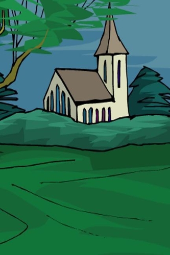 2019 Weekly Planner Country Church Drawing 134 Pages