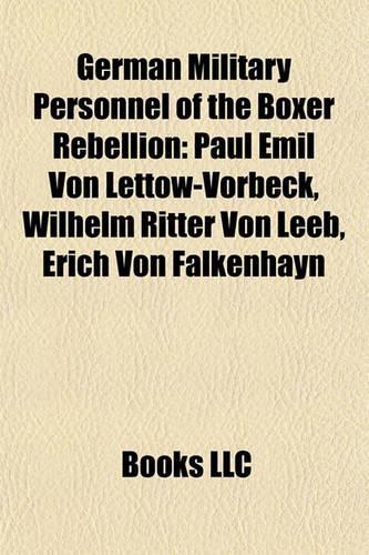 German Military Personnel of the Boxer Rebellion