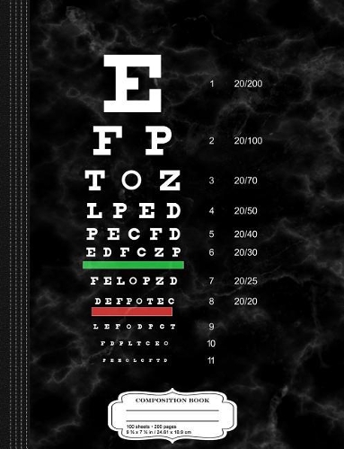 Snellen Eye Chart Test Composition Notebook