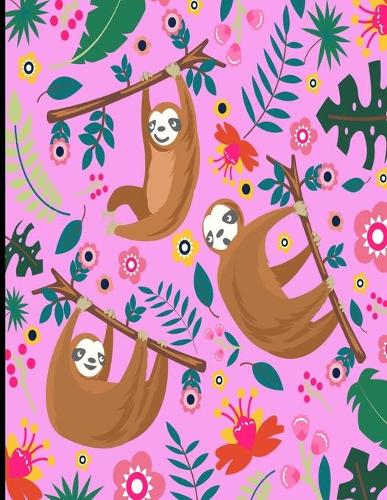 Ariana: Pink Sloth Notebook, 366 Pages College Ruled Sloth Notebook, Cute Sloth Cover Note Pad