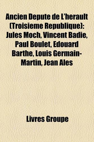 Ancien Dput de L'Hrault (Troisime Rpublique)