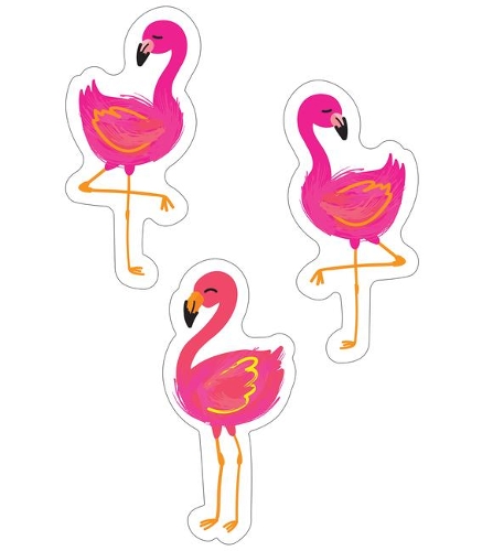 Simply Stylish Tropical Flamingos Cutouts