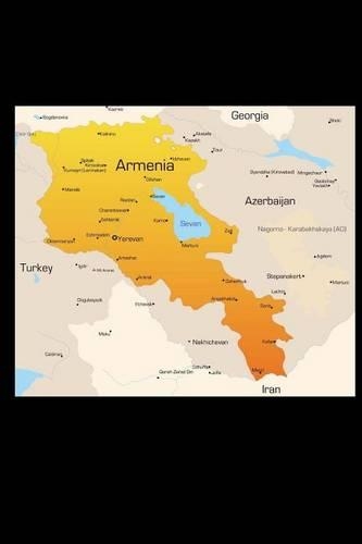 Map of Armenia Journal: 150 Page Lined Notebook/Diary