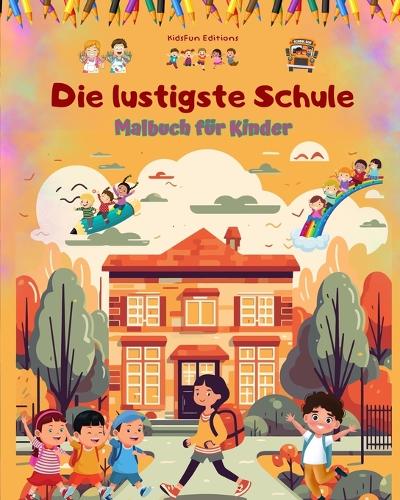 Die lustigste Schule - Malbuch für Kinder - Kreative und fröhliche Illustrationen für neugierige Schulkinder: Fröhliche Sammlung von bezaubernden Schulszenen für Kinder