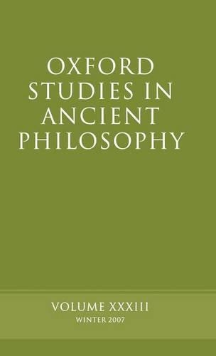 Oxford Studies in Ancient Philosophy XXXIII