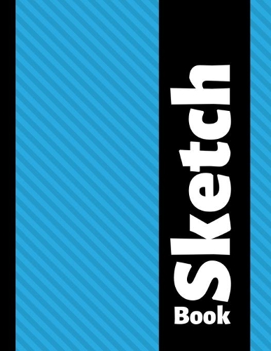 Sketch Book: Blank Art and Drawing Paper Composition Notebook - Large, 8.5x11 inches - Sky Blue Stripes