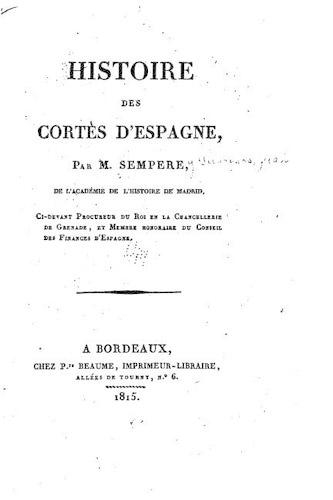 Histoire des Cortès d'Espagne