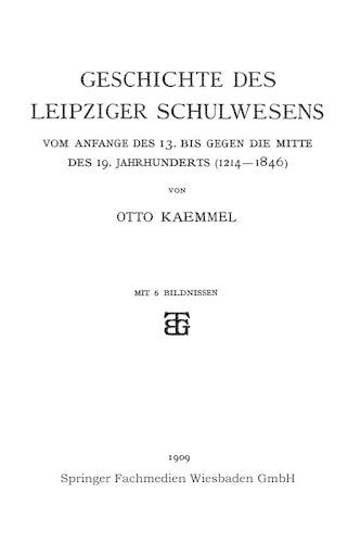 Geschichte des Leipziger Schulwesens