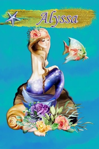 Heavenly Mermaid Alyssa: Wide Ruled Composition Book Diary Lined Journal
