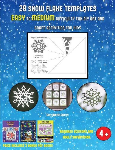 Easy Winter Crafts (28 snowflake templates - easy to medium difficulty level fun DIY art and craft activities for kids)