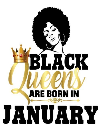 Black Queens Are Born in January: Black Girl Magic 8 x 10 Large College Ruled 200 Pages (Journal School Composition Notebook Book Teacher Student)