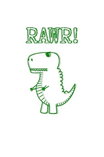 Green Angry Dinosaur Drawing