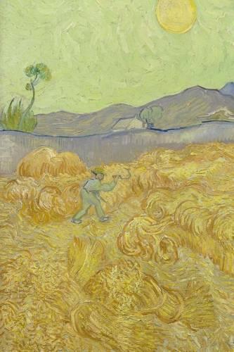 Wheatfield with a Reaper, Vincent Van Gogh: Blank Journal / Notebook / Composition Book, 140 Pages, 6 X 9 Inch (15.24 X 22.86 CM) Laminated(English)