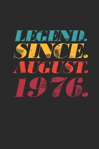 Legend Since August 1976: Graph Paper Journal (6" X 9" - 120 Pages/ 5 Squares per inch) for 43rd Birthday Gift Idea for Women and Men