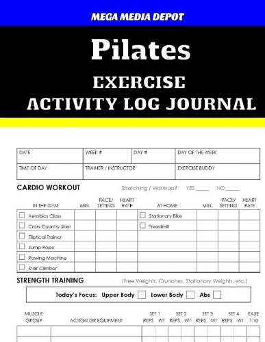 Pilates Exercise Activity Log Journal