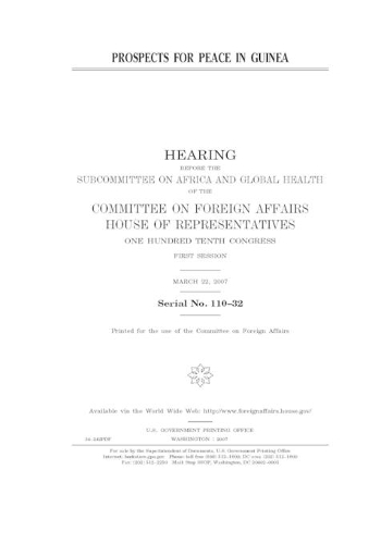 Prospects for peace in Guinea