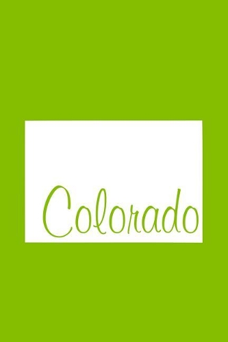 Colorado - Lime Green Lined Notebook with Margins: 101 Pages, Medium Ruled, 6 x 9 Journal, Soft Cover