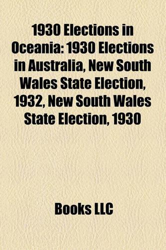 1930 Elections in Oceania