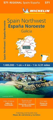 Galicia - Michelin Regional Map 571