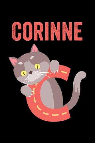 Corinne: Animals Coloring Book for Kids, Weekly Planner, and Lined Journal Animal Coloring Pages. Personalized Custom Name Initial Alphabet Christmas or Birt