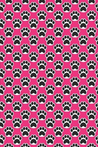 Dog Pattern - Black Paws in Pink