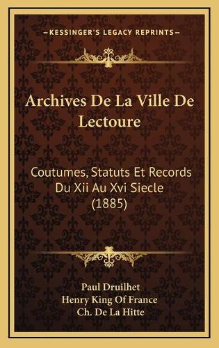 Archives De La Ville De Lectoure