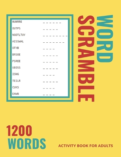 Word Scramble Activity Book For Adults