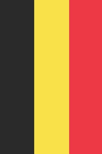 Belgium Flag Notebook - Belgian Flag Book - Belgium Travel Journal: Medium College-Ruled Journey Diary, 110 page, Lined, 6x9 (15.2 x 22.9 cm)