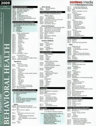 ICD-9-CM Compact Coder: Behavioral Health